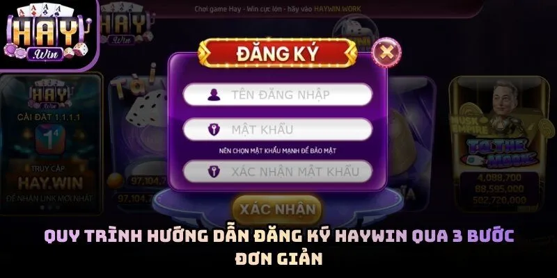Giao diện biểu mẫu đăng ký chính thức tại trang chủ Haywin