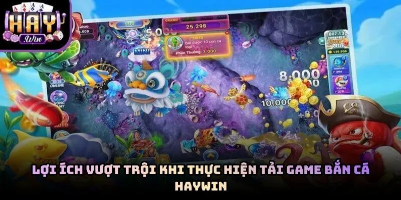 Trải nghiệm đồ họa 3D sau khi tải game bắn cá Haywin về di động